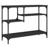 vidaXL Konsolentisch mit Ablagen Schwarz 100x35x75 cm