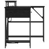 vidaXL Schreibtisch mit Regal Schwarz Eichen-Optik 120 x 79 x 86,5 cm