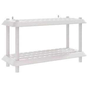 vidaXL Regaleinheit 2 Ebenen 100 x 40 x 55,5 cm PP Wei&szlig;