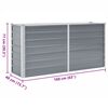 vidaXL Garten-Hochbeet Verzinkter Stahl 160x40x77 cm Grau