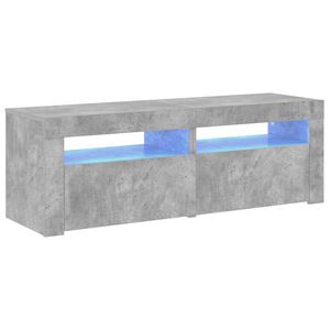 vidaXL TV-Schrank mit LED-Beleuchtung Betongrau 120x35x40 cm