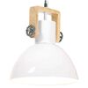 vidaXL H&auml;ngelampe Industriestil 25 W Wei&szlig; Rund 30 cm E27
