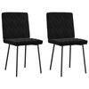 vidaXL Esszimmerstühle 2 Stk. Schwarz Samt