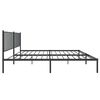 vidaXL Bettgestell mit Kopfteil Metall Schwarz 193x203 cm