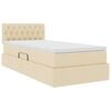 vidaXL Aufbewahrungsbett mit Matratze Creme 90 x 190 cm Holzwerkstoff