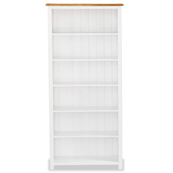 vidaXL B&uuml;cherregal 6 F&auml;cher 80x23x180 cm Massivholz Eiche