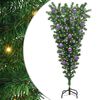 vidaXL Umgedrehter Kunst Weihnachtsbaum mit Kugelset Gr&uuml;n 150 cm PVC