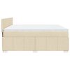 vidaXL Boxspringbett mit Matratze Creme 180x200 cm Stoff