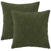 vidaXL Kissenbezug 2 stk. HEERLEN Gr&uuml;n 50 x 50 cm Mikrofaser Fleece
