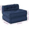 vidaXL Modulares Sofa 3 pcs Indigo Stoff