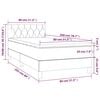 vidaXL Boxspringbett mit Matratze Blau 80x200 cm Stoff
