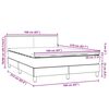 vidaXL Boxspringbett mit Matratze & LED Hellgrau 160x210 cm Samt