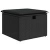 vidaXL 5-tlg. Garten-Sofagarnitur mit Kissen Schwarz Poly Rattan