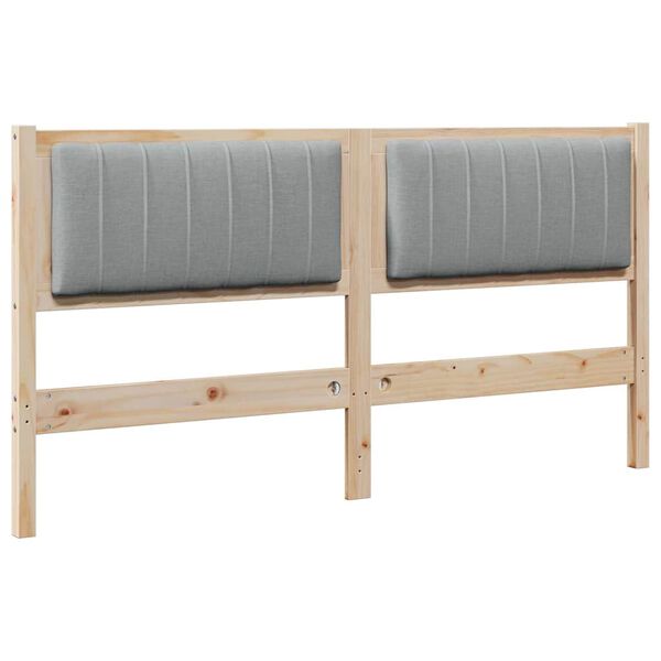 vidaXL Gepolstertes Kopfteil Braun 150 cm Massives Kiefernholz