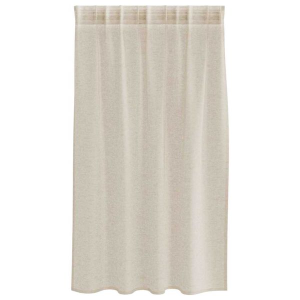 vidaXL Voile-Vorhang mit Vorhängen 2 pcs Sand 140 x 140 cm Polyester