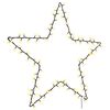 vidaXL Weihnachtsbeleuchtung Stern-Silhouette 115 LEDs Warmwei&szlig;