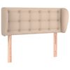 vidaXL Kopfteil mit Ohren Cappuccino-Braun 103x23x78/88 cm Kunstleder