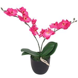 vidaXL K&uuml;nstliche Orchidee mit Topf 30 cm Rot