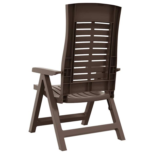 vidaXL Verstellbare Gartenstühle 2 Stk. Kunststoff Mokkabraun