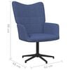 vidaXL Relaxsessel mit Hocker Blau Stoff