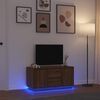 vidaXL TV-Schrank mit LED-Leuchten Braun Eichen-Optik 100x41x50 cm