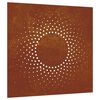 vidaXL Garten-Wanddeko 55x55 cm Cortenstahl Sonne-Design