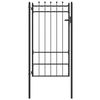 vidaXL Zauntor HORST 100 x 175 cm Metall Schwarz Abschlie&szlig;bar