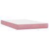 vidaXL Boxspringbett mit Matratze & LED Rosa 120x210 cm Samt