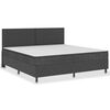 vidaXL Boxspring-Bettgestell Grau Stoff 200x200 cm