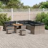 vidaXL Gartensofa-set 13 pcs Grau Poly-Rattan