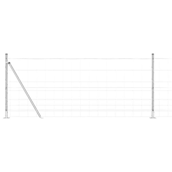 vidaXL Zaunpfosten Galvanisiert 50 x 1 m Stahl