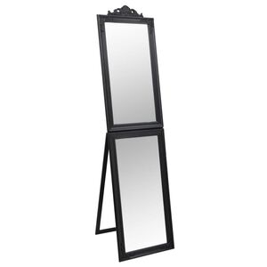vidaXL Standspiegel Schwarz 40x160 cm