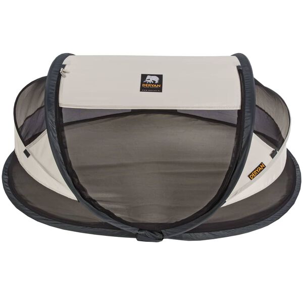 DERYAN Pop-up Reisebett mit Moskitonetz Baby Luxe Creme
