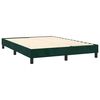vidaXL Boxspringbett mit Matratze Dunkelgr&uuml;n 140x200 cm Samt