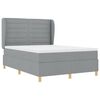 vidaXL Boxspringbett mit Matratze Hellgrau 200 x 160 cm Stoff