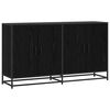 vidaXL Sideboard Schwarze Eiche 134 x 35 x 76 cm Holzwerkstoff