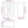 vidaXL K&uuml;chenschrank Kalmar Wei&szlig; 60 x 31 x 80 cm Holzwerkstoff
