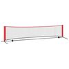 vidaXL Tennisnetz Schwarz und Rot 396 x 92 x 87 cm Polyester