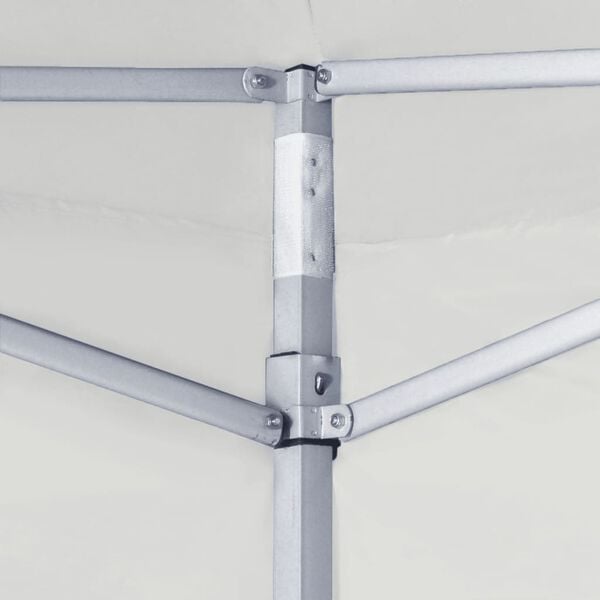 vidaXL Profi-Partyzelt Faltbar mit 2 Seitenw&auml;nden 2&times;2m Stahl Wei&szlig;