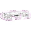 vidaXL Outdoor-Sofagarnitur mit Kissen 11 pcs Natur und Creme