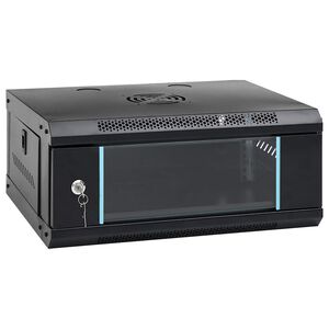 vidaXL Netzwerkschrank mit Speicher Black 530 x 400 x 210 mm Stahl