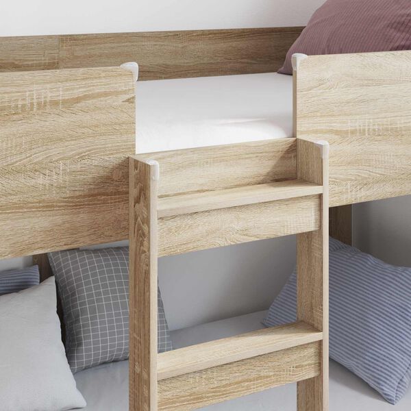 vidaXL Etagenbett f&uuml;r Kinder Sonoma-Eiche 100 x 190 cm Holzwerkstoff