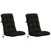 vidaXL 2-teiliges Hochlehner Kissenset VIANEN 100 % Polyester Schwarz