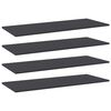 vidaXL B&uuml;cherregal-Bretter 4 Stk. Grau 100x40x1,5 cm Holzwerkstoff