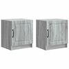 vidaXL Nachttisch 2 Stk. Sonoma-Grau 43 x 34,5 x 47 cm Holzwerkstoff