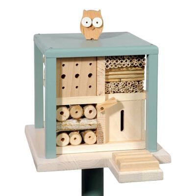 LUXUS-INSEKTENHOTELS Insektenhotel mit Ständer Cube Friendly Owl Inn