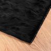 vidaXL Kunstschaffell Teppich Tafalla Schwarz 80 x 150 cm Polyester