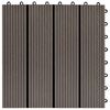 vidaXL Terrassenfliese 11 pcs Dunkelbraun 30 x 30 cm WPC