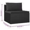 vidaXL 9-tlg. Garten-Lounge-Set mit Kissen Poly Rattan Schwarz
