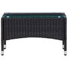 vidaXL 2-tlg. Garten-Lounge-Set mit Auflage Poly Rattan Schwarz